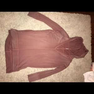 FREE PEOPLE maroon long pullover